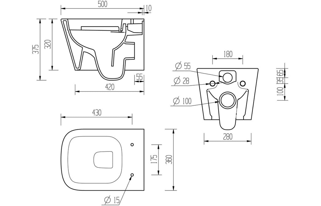 Dabi WC Toilet & Soft Close Seat