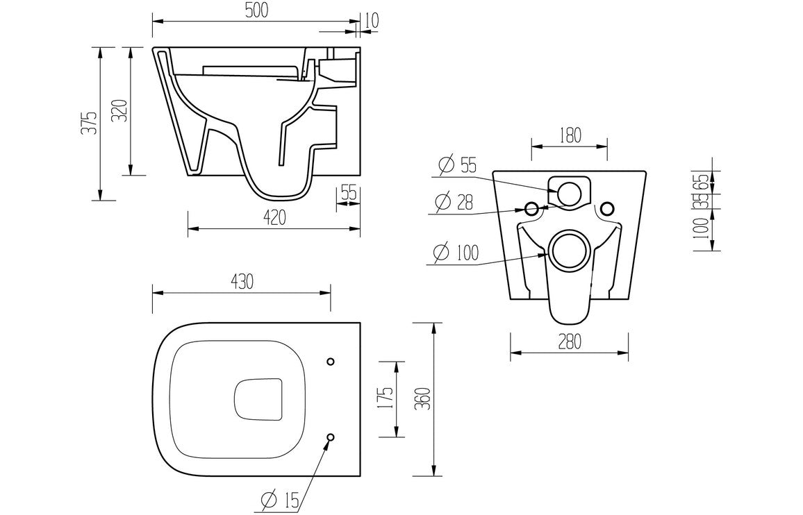 Dabi WC Toilet & Soft Close Seat