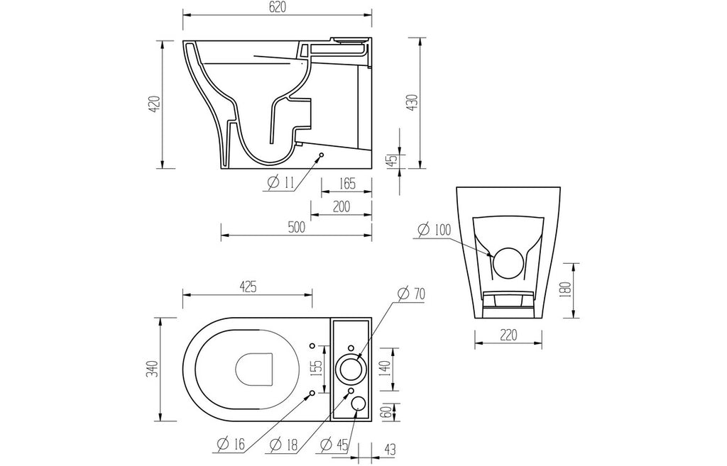 Dahlia WC Toilet & Soft Close Seat