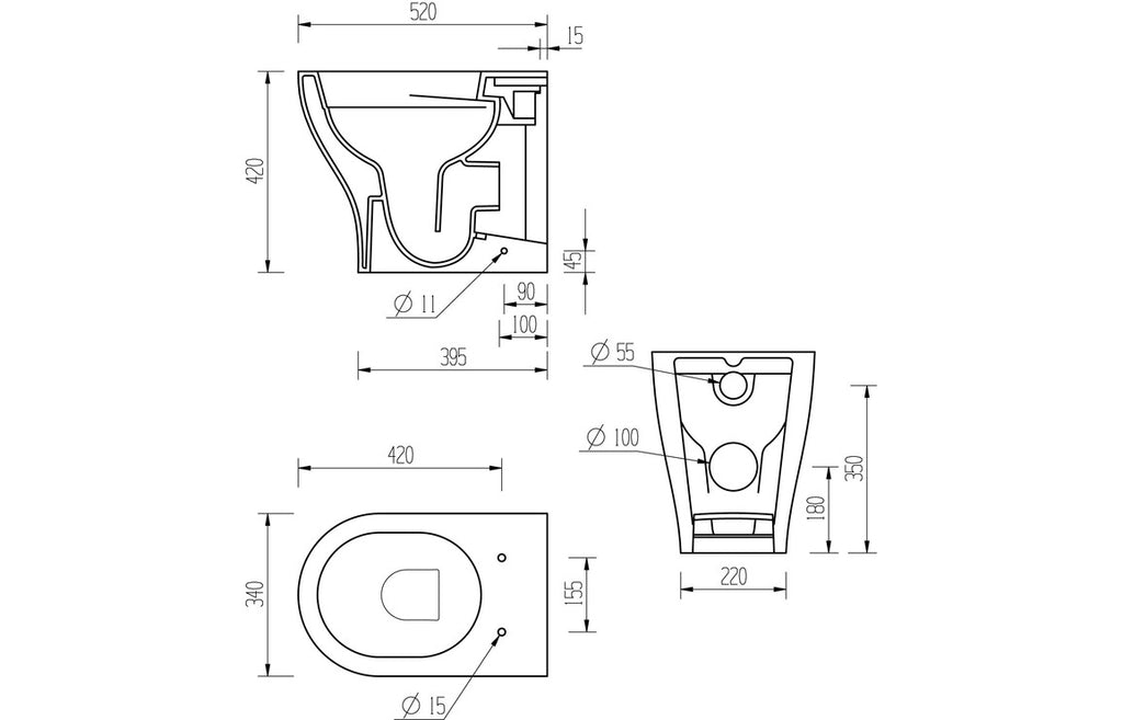 Dahlia WC Toilet & Soft Close Seat