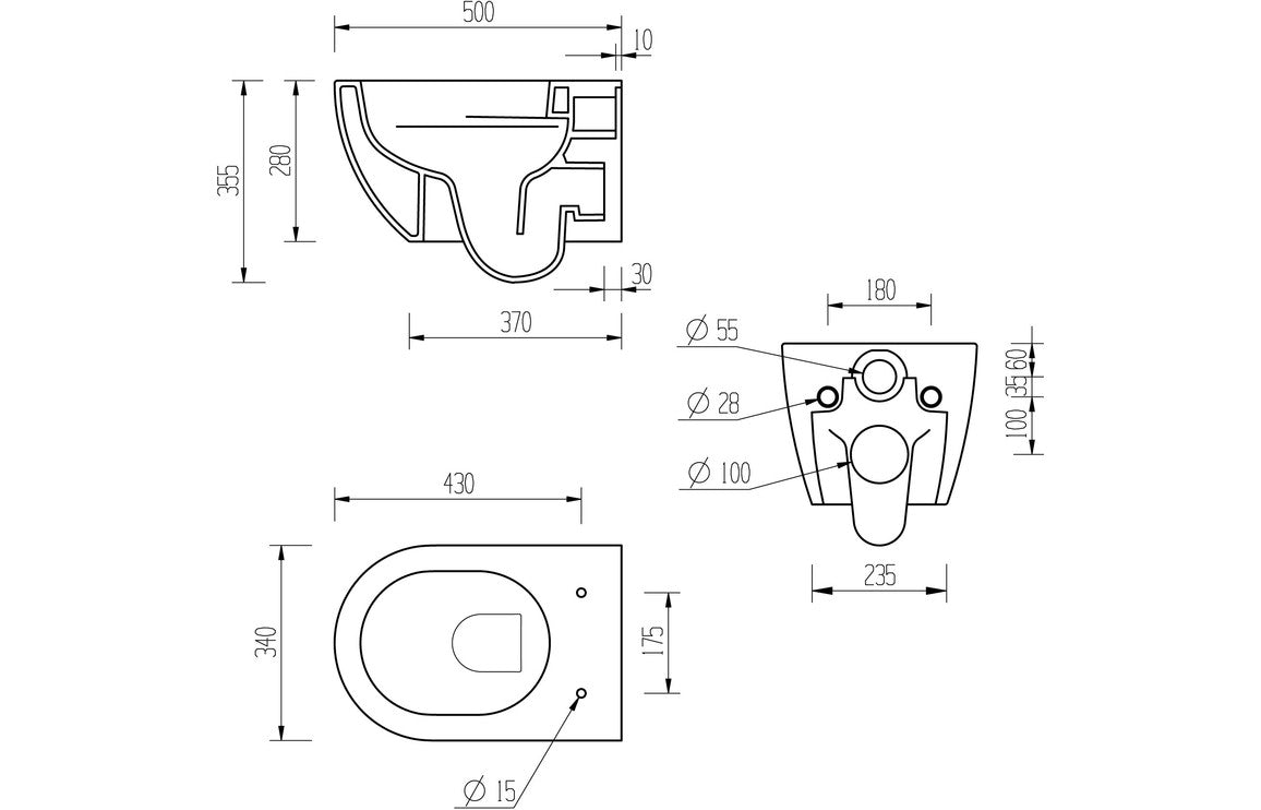 Dahlia WC Toilet & Soft Close Seat