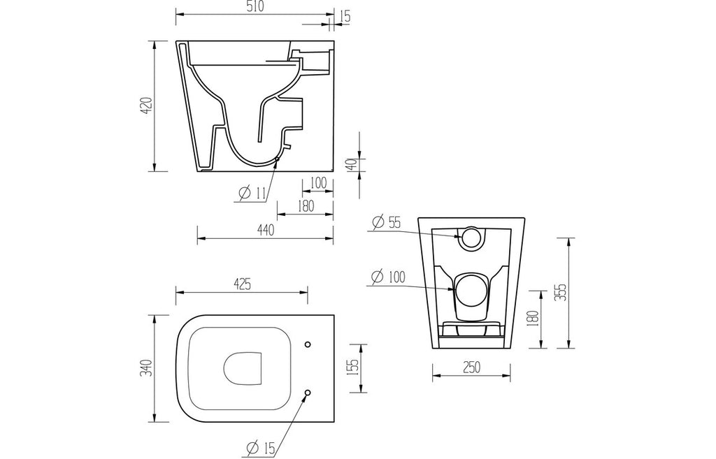 Dabi WC Toilet & Soft Close Seat