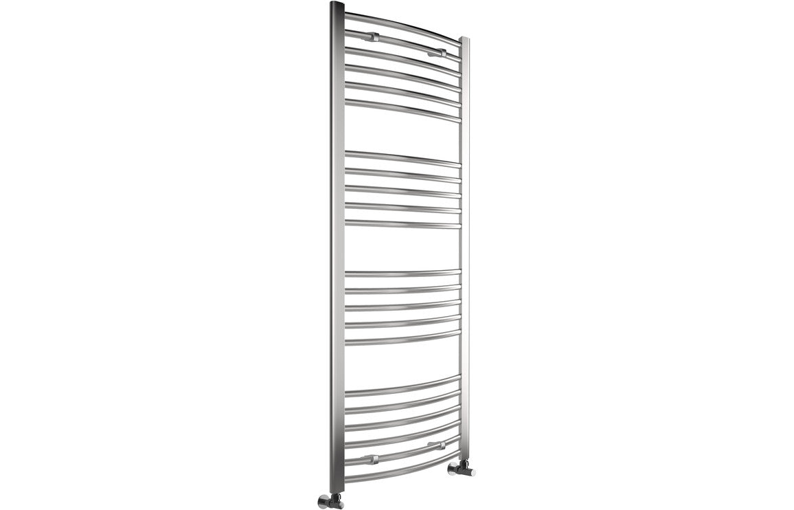 Hilaya Curved 30mm Ladder Radiator - Chrome, Anthracite