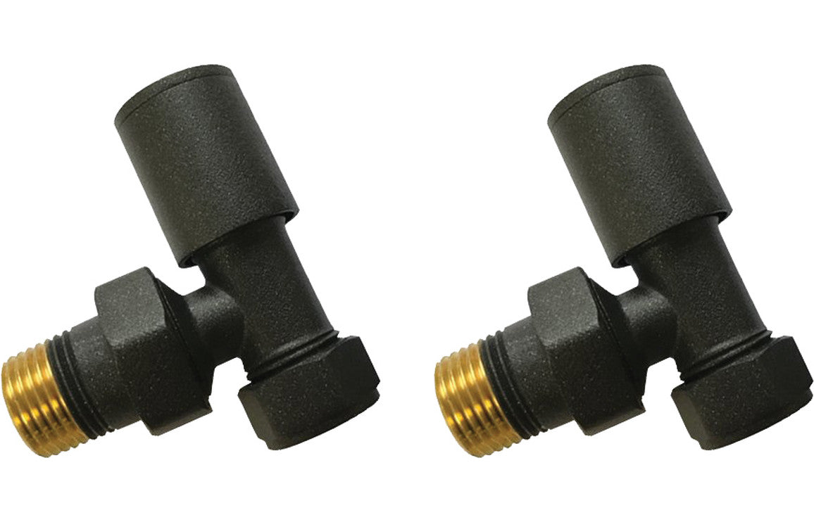 Manual Anthracite Radiator Valves - Angled/ Straight/ Corner