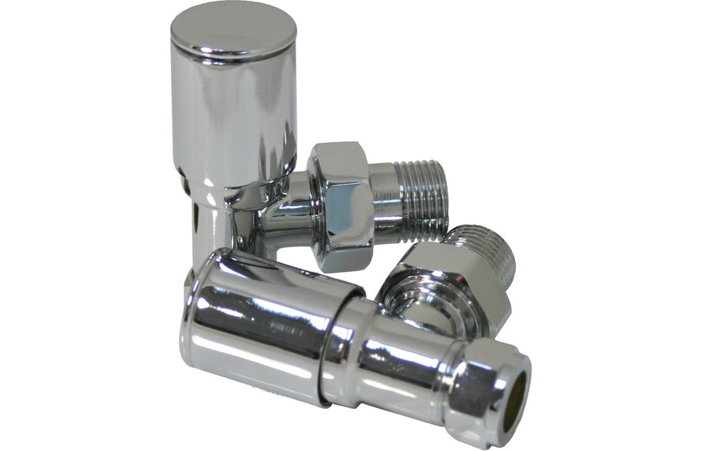 Manual Chrome Radiator Valves - Angled/ Straight/ Corner