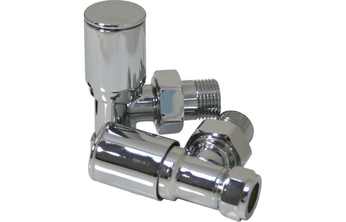 Manual Chrome Radiator Valves - Angled/ Straight/ Corner