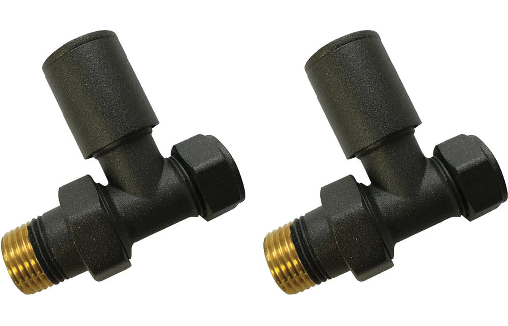 Manual Anthracite Radiator Valves - Angled/ Straight/ Corner