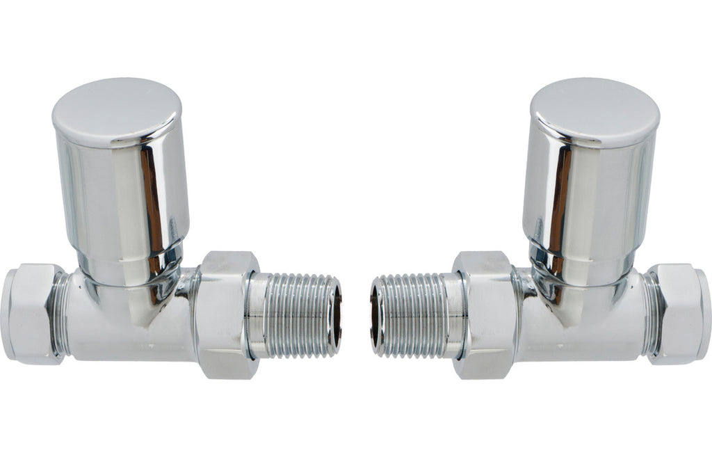 Manual Chrome Radiator Valves - Angled/ Straight/ Corner
