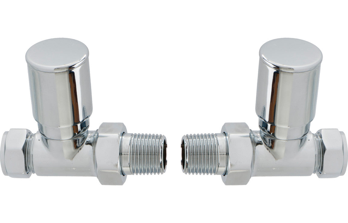 Manual Chrome Radiator Valves - Angled/ Straight/ Corner