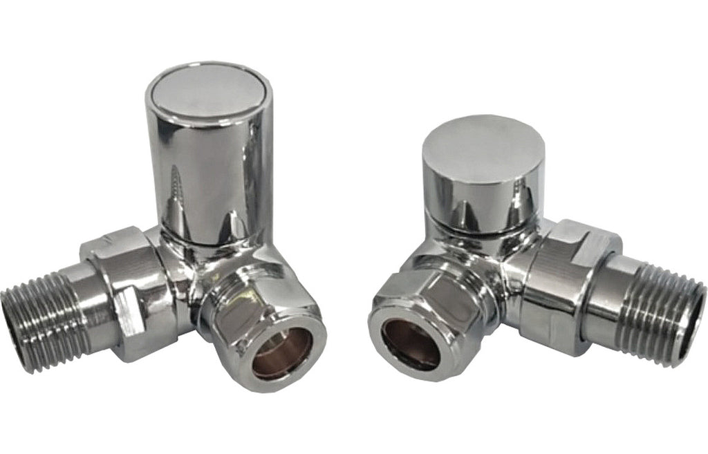 Manual Chrome Radiator Valves - Angled/ Straight/ Corner