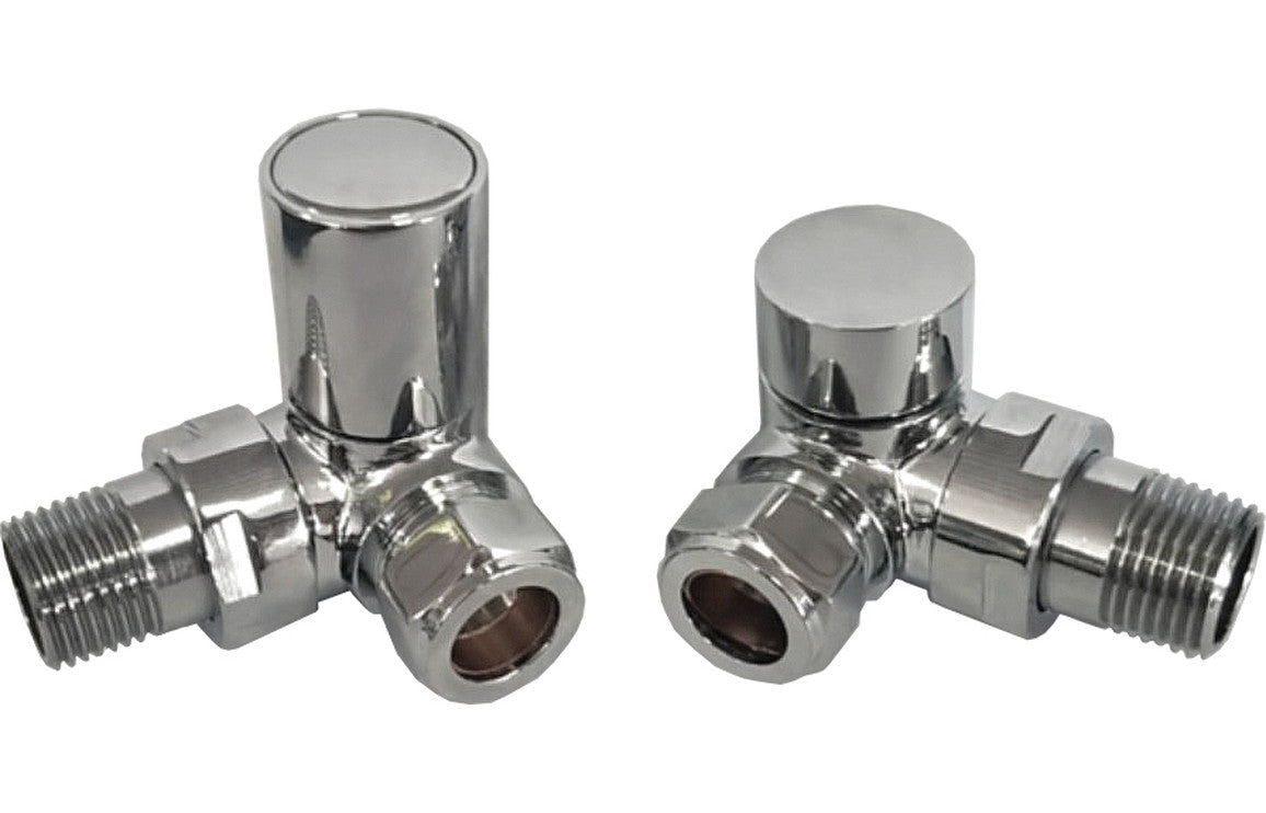 Manual Chrome Radiator Valves - Angled/ Straight/ Corner