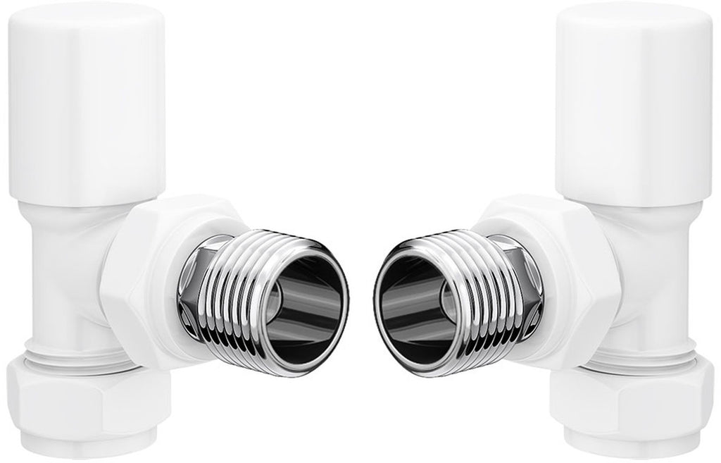 Manual White Radiator Valves - Angled/ Straight/ Corner