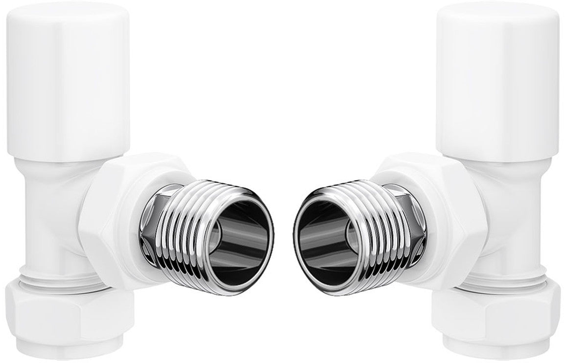 Manual White Radiator Valves - Angled/ Straight/ Corner