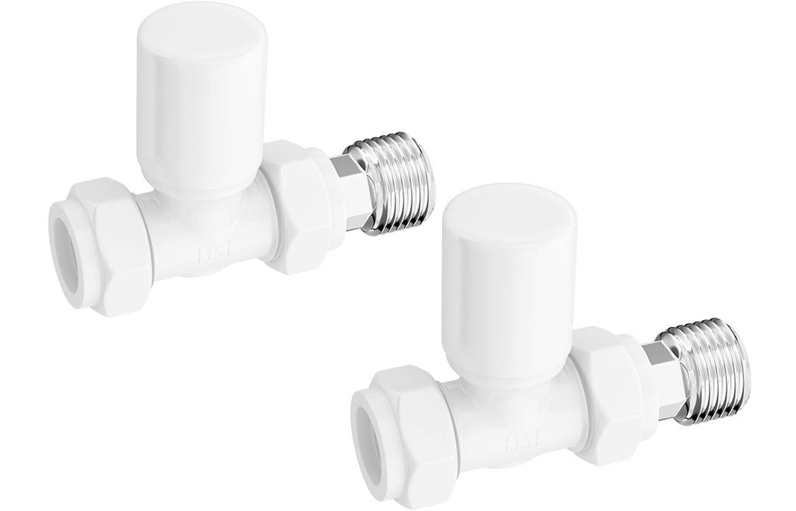 Manual White Radiator Valves - Angled/ Straight/ Corner