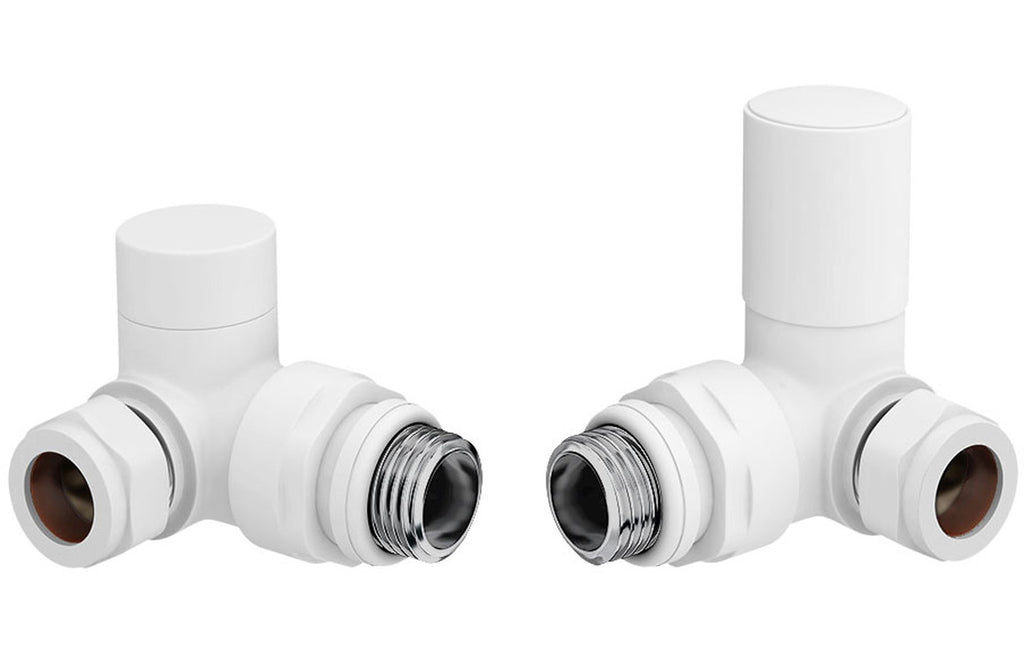 Manual White Radiator Valves - Angled/ Straight/ Corner