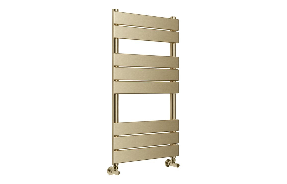 Rivaz Square Ladder Radiator - Brushed Brass, Chrome, Black