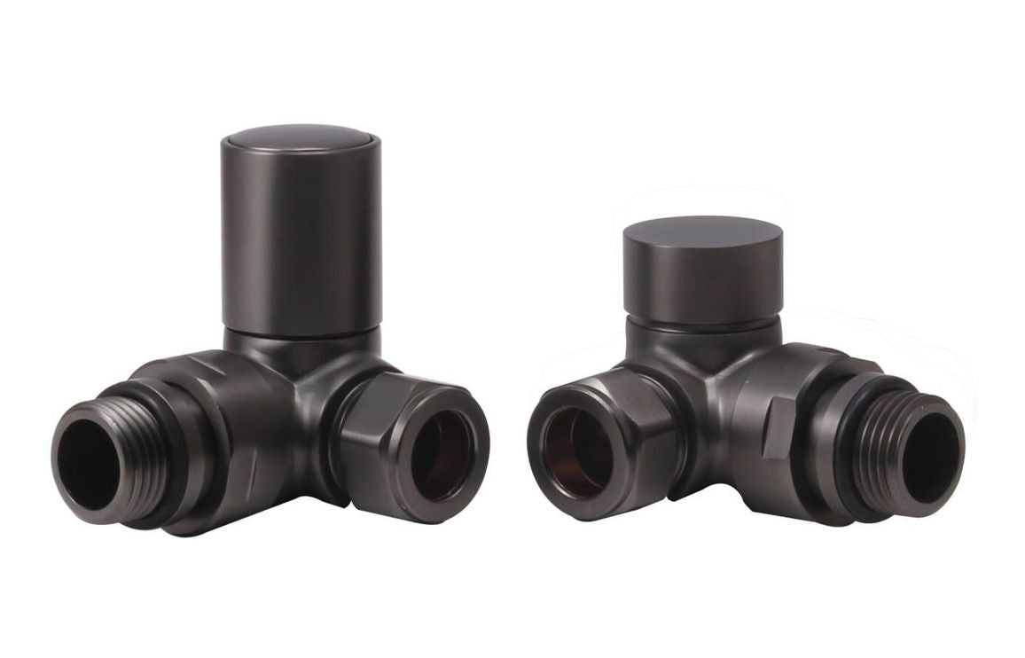 Manual Matt Black Radiator Valves - Angled/ Straight/ Corner