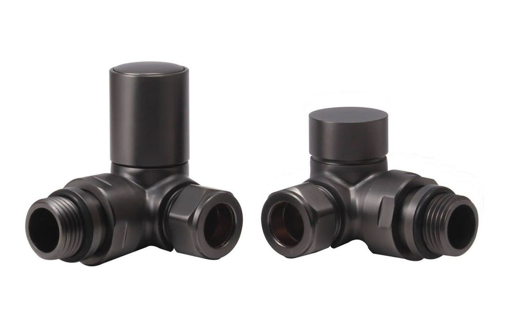 Manual Matt Black Radiator Valves - Angled/ Straight/ Corner