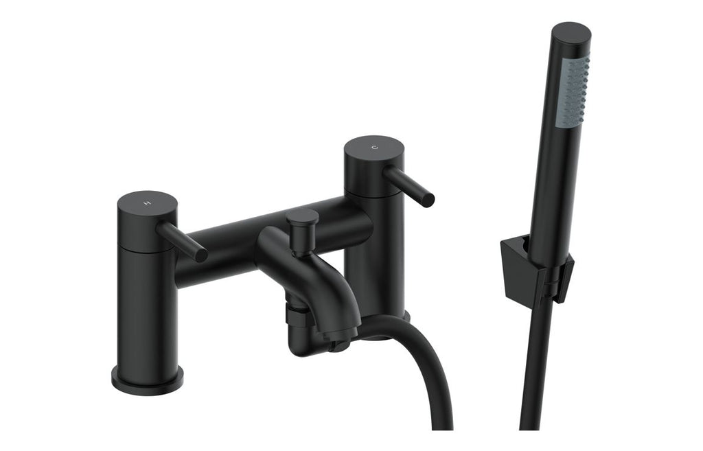 Lash Bath Filler with Shower Mixer & Bracket - Brass, Black, Chrome, Bronze
