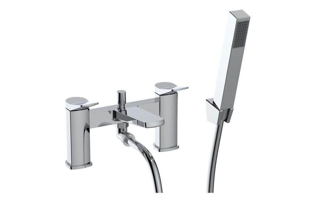 Parlour Bath Filler with Shower Mixer & Bracket - Brass, Black, Chrome
