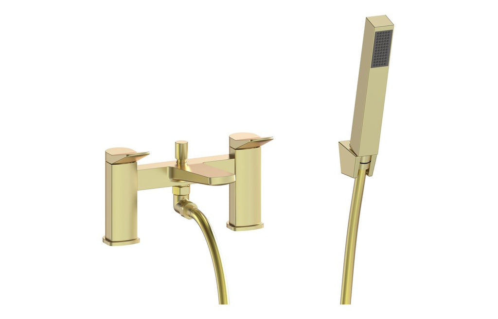 Parlour Bath Filler with Shower Mixer & Bracket - Brass, Black, Chrome