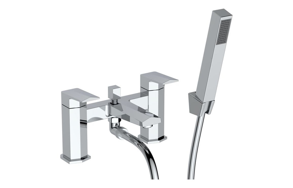 Tarko Bath Filler with Shower Mixer & Bracket - Brass, Black, Chrome