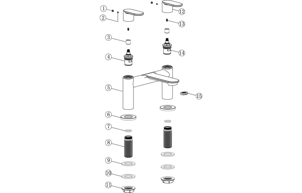 Tate Standard Bath Filler - Chrome