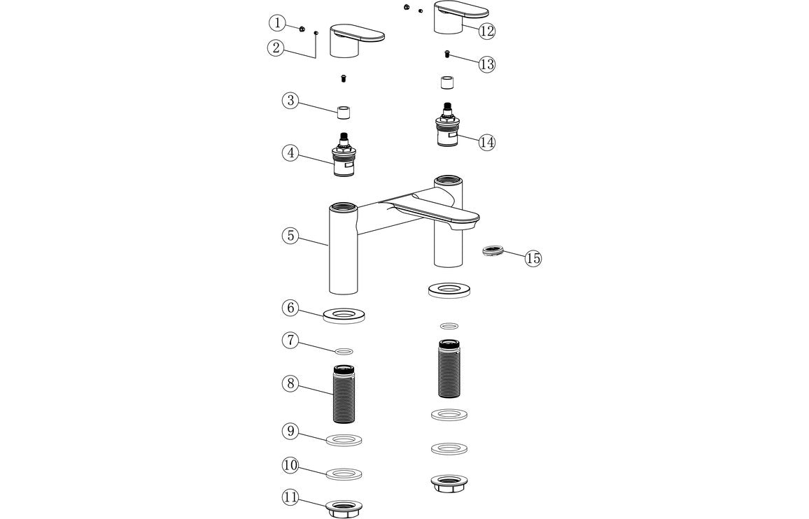 Tate Standard Bath Filler - Chrome
