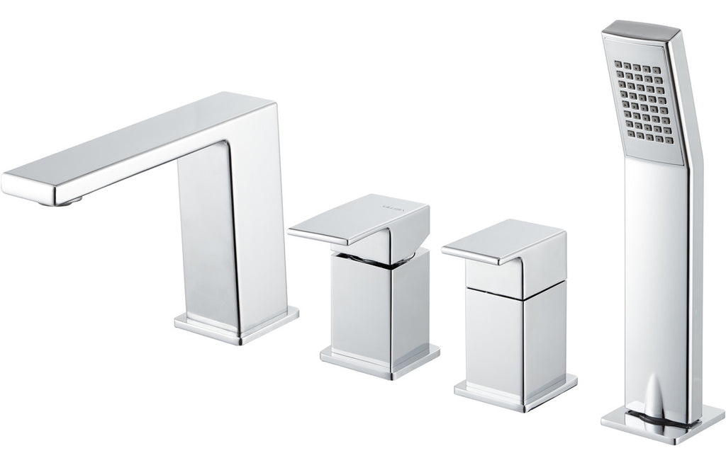 Lys Vema Premium 4-Hole Deck Mounted Bath/Shower Mixer - Chrome