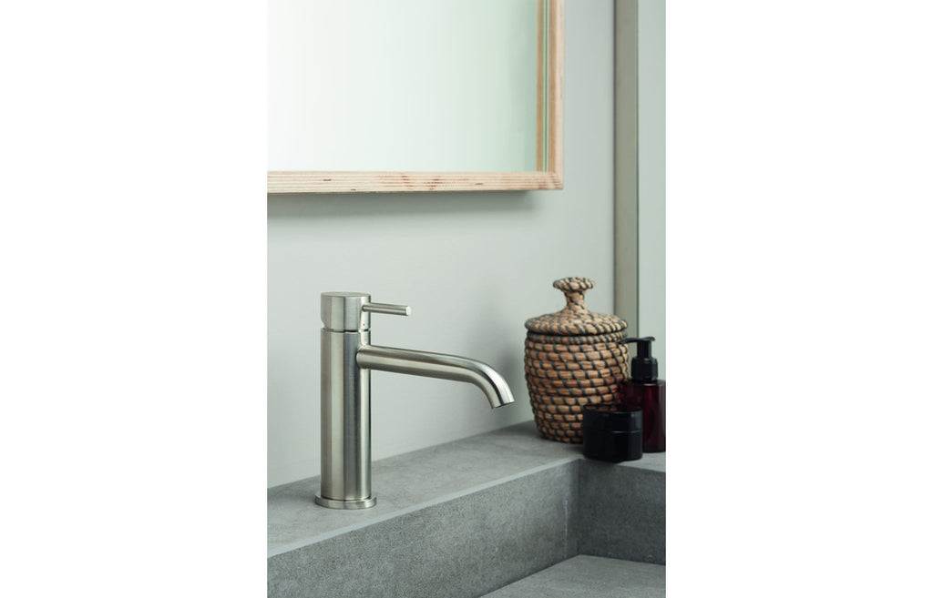 Tiber Premium Basin Mixer - Stainless Steel