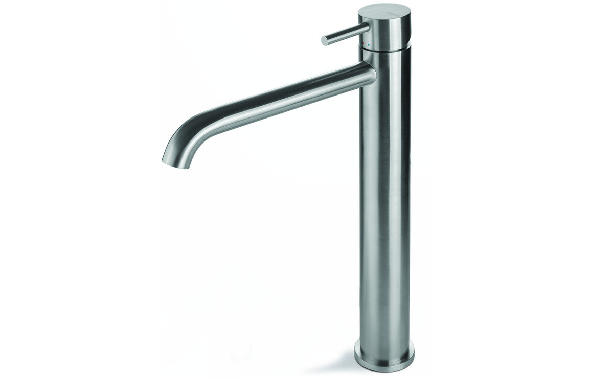 Tiber Premium Tall Basin Mixer - Stainless Steel