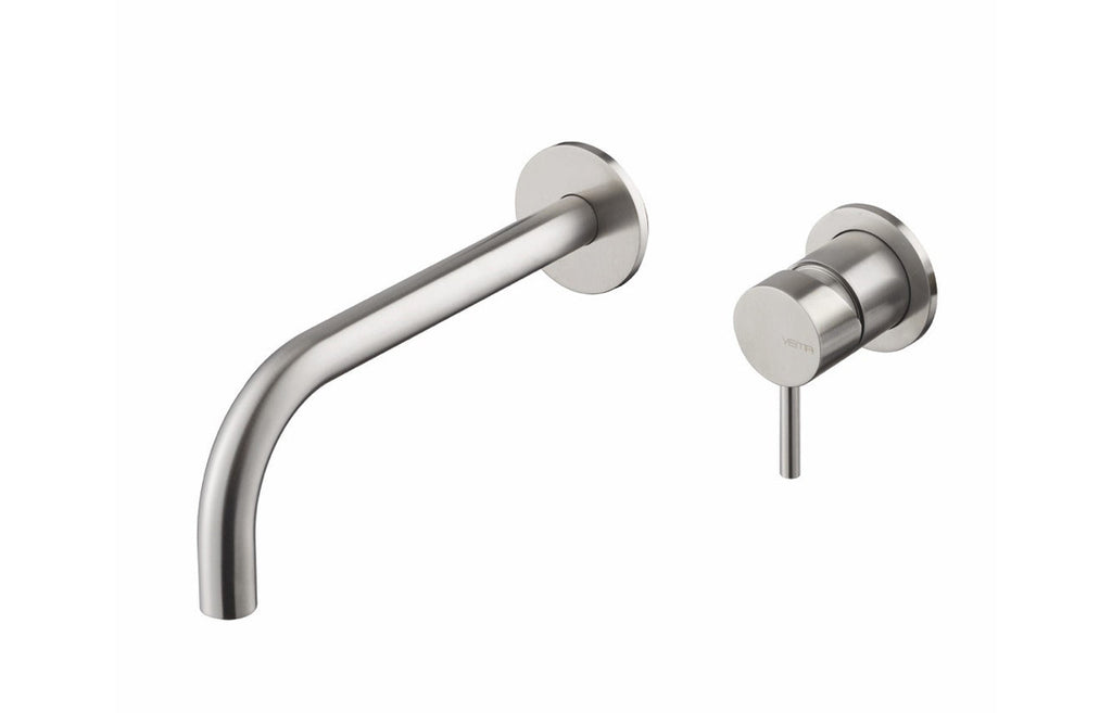 Tiber Vema Premium Wall Mounted Basin Mixer - Stainless Steel
