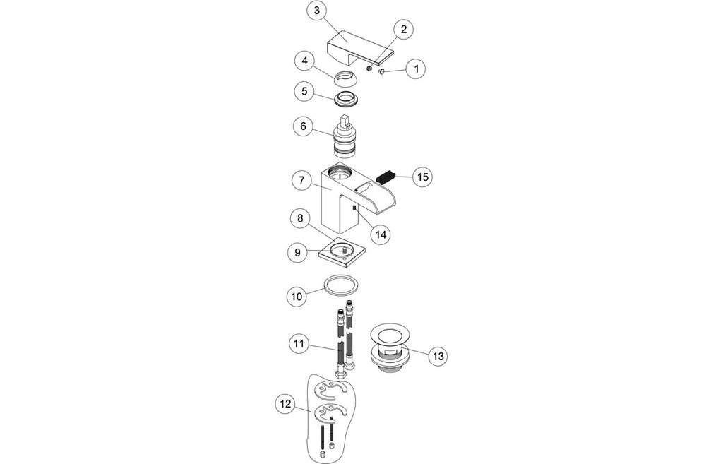 Hann Basin Mixer Tap & Waste - Chrome