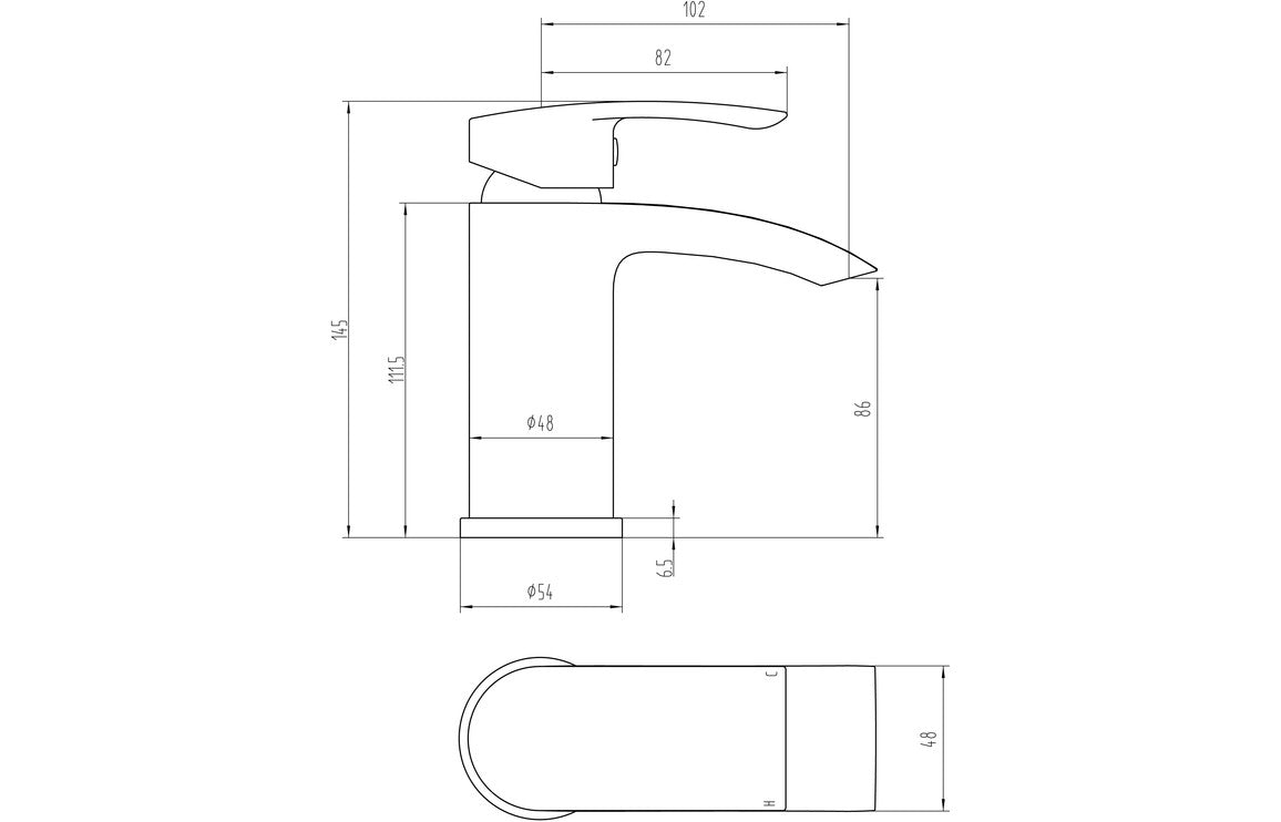 Kive Basin Mixer Tap & Waste - Chrome
