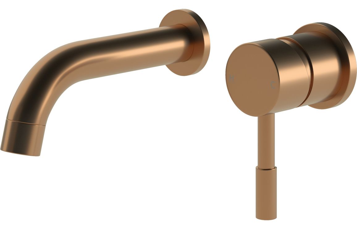 Lash Wall Mounted Basin Mixer Tap - Brass, Black, Chrome, Bronze