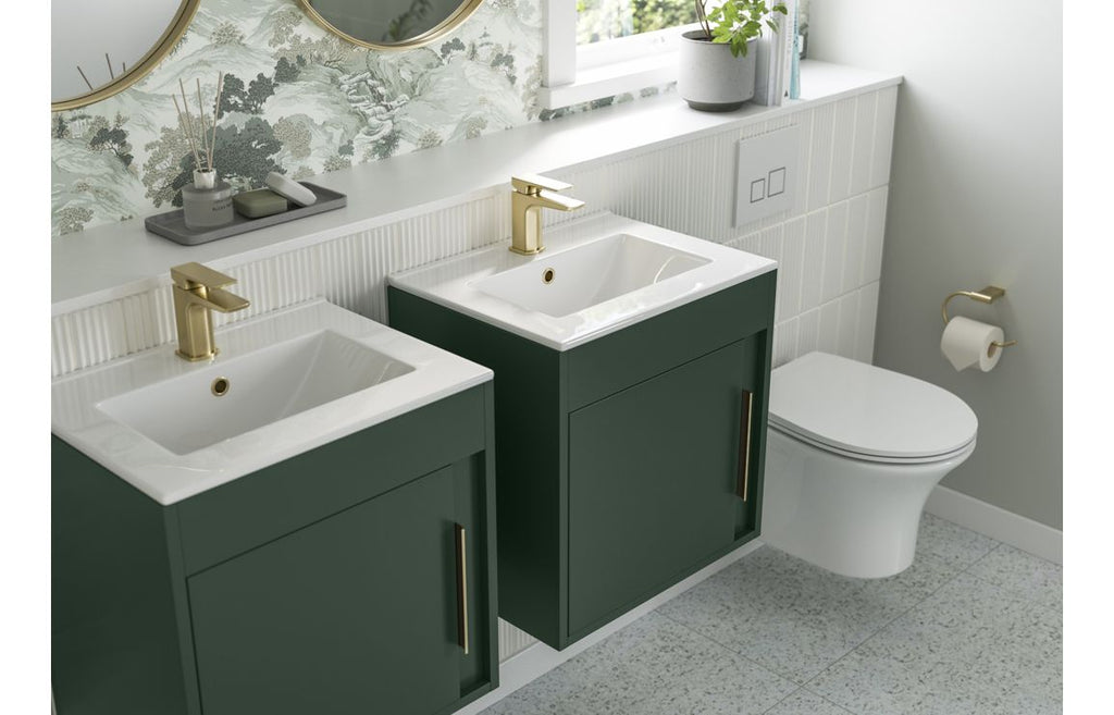 Aire 400/500mm Floorstanding/ Wall Hung Unit & Basin - Matt Antique Rose