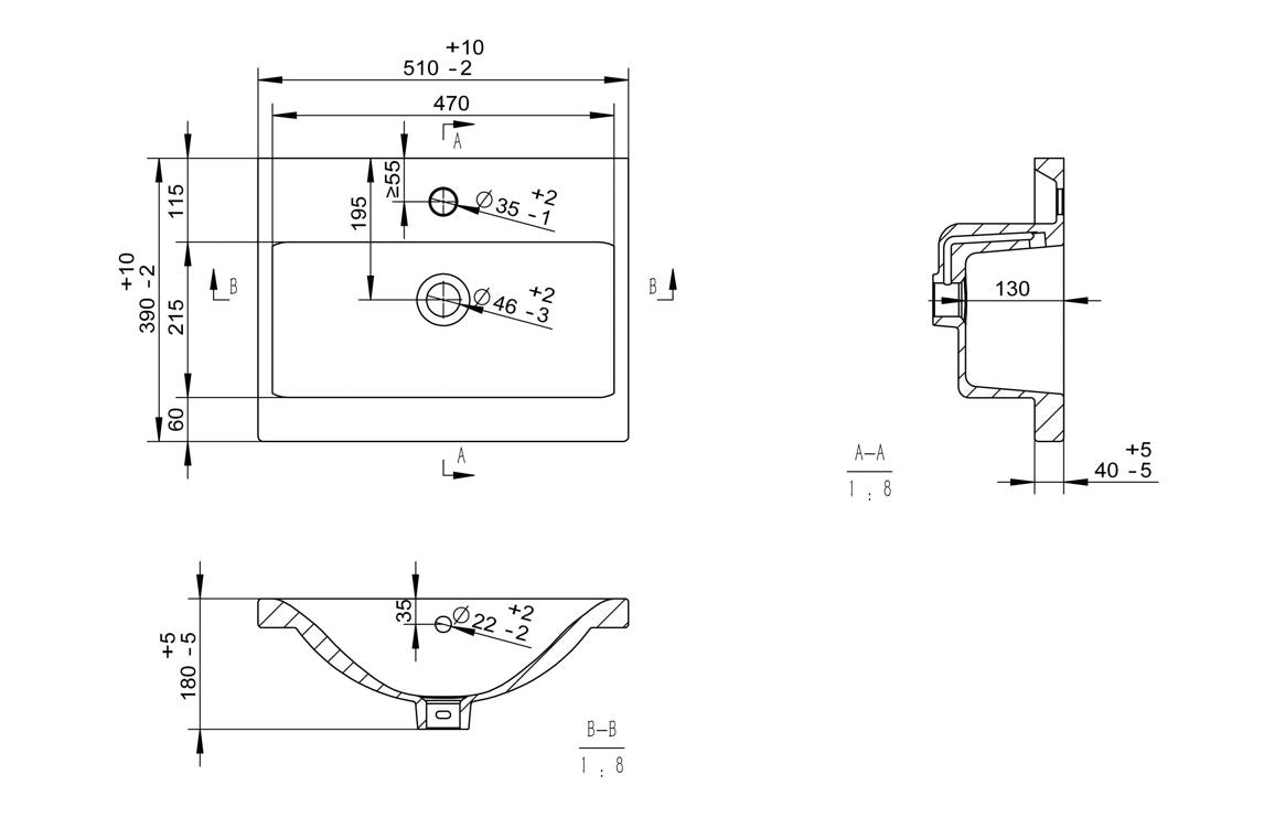 Aire 400/500mm Floorstanding/ Wall Hung Unit & Basin - Seville Oak