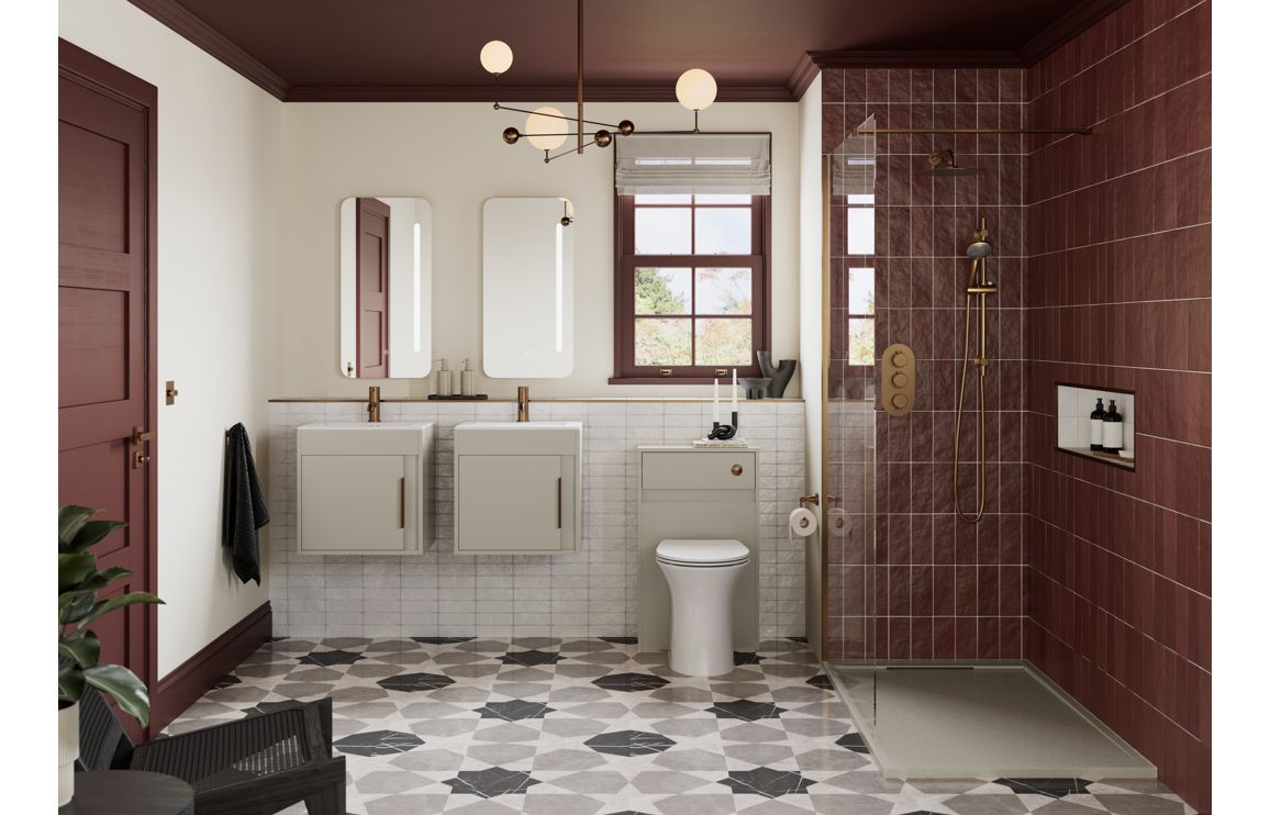 Aire 400/500mm Floorstanding/ Wall Hung Unit & Basin - Matt Latte