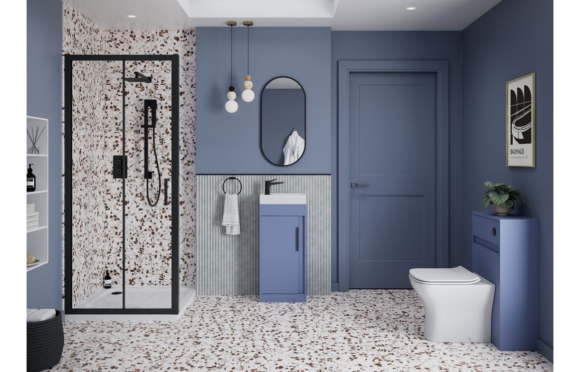 Aire 400/500mm Floorstanding/ Wall Hung Unit & Basin - Matt Misty Blue