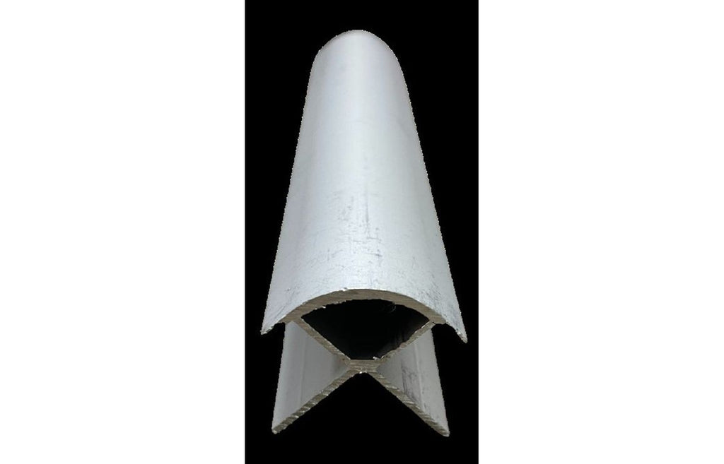 External Corner Rounded Profile for Wall Panel 2400 mm - White, Aluminium, Chrome