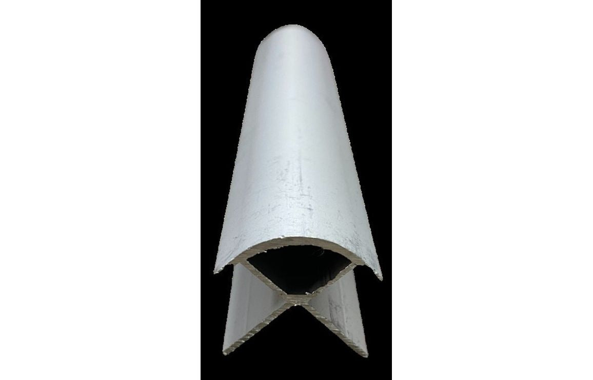 External Corner Rounded Profile for Wall Panel 2400 mm - White, Aluminium, Chrome