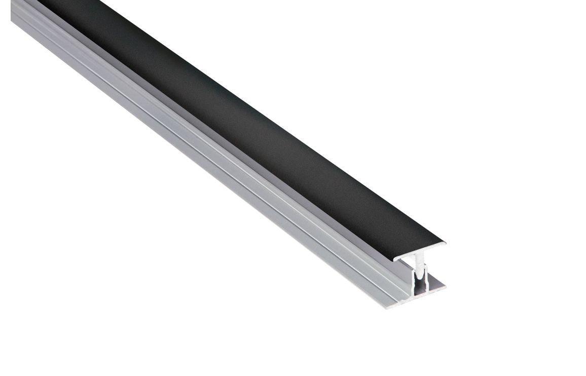 H-Shaped 2-Part Stacking Profile for Wall Panel 2400 mm - Chrome, Black, Aluminium, White