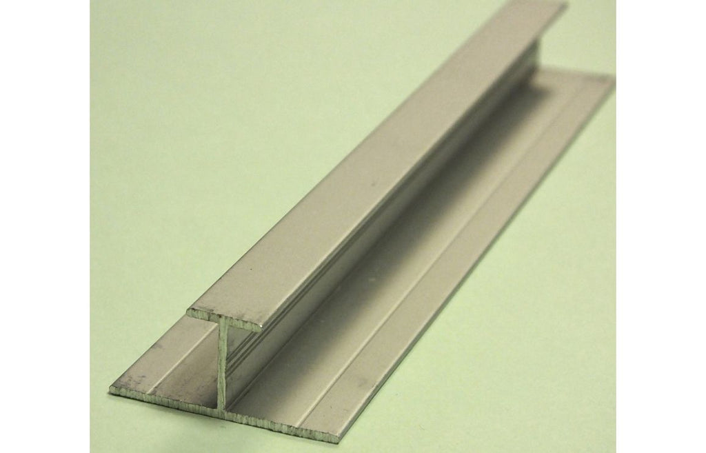 H-Shaped 2-Part Stacking Profile for Wall Panel 2400 mm - Chrome, Black, Aluminium, White