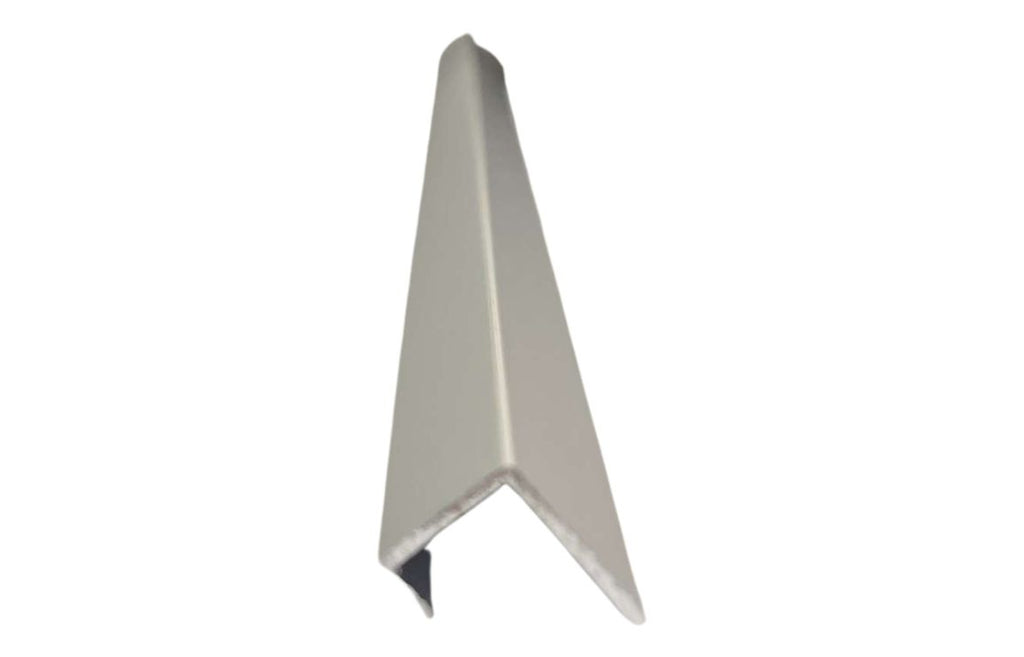 End Cap J-Shaped Profile for Wall Panel 2400 mm - Chrome, Aluminium