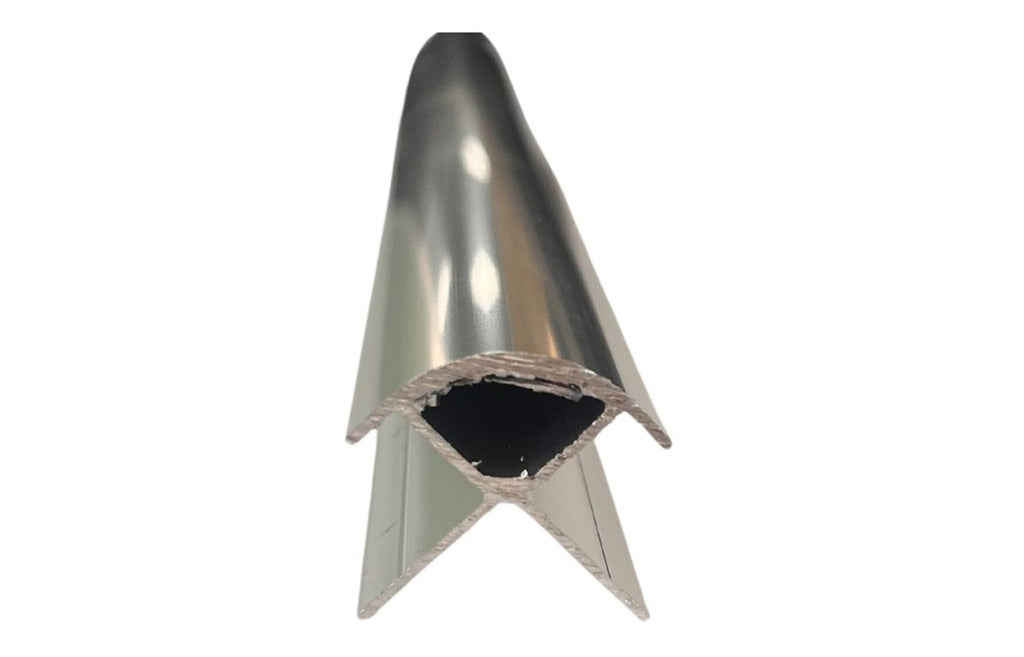 External Corner Rounded Profile for Wall Panel 2400 mm - White, Aluminium, Chrome