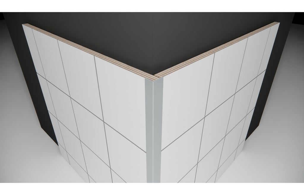 L-Shaped Small Profile for Wall Panel 2400 mm - Black, Aluminium