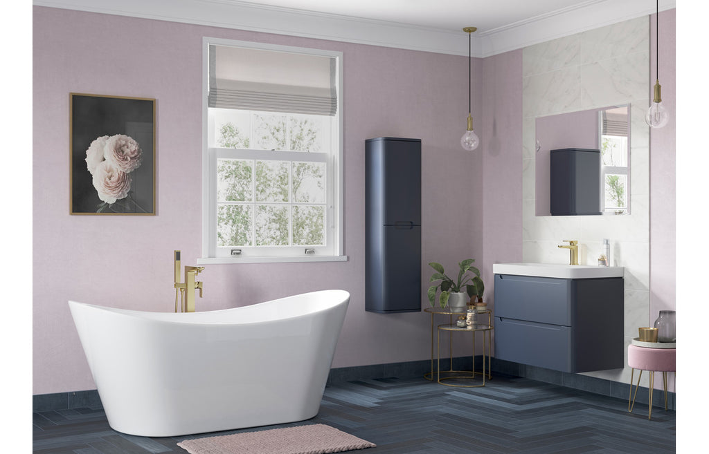 Gata 500/600/800mm Floorstanding/ Wall Hung Unit & Basin - Matt Indigo Blue