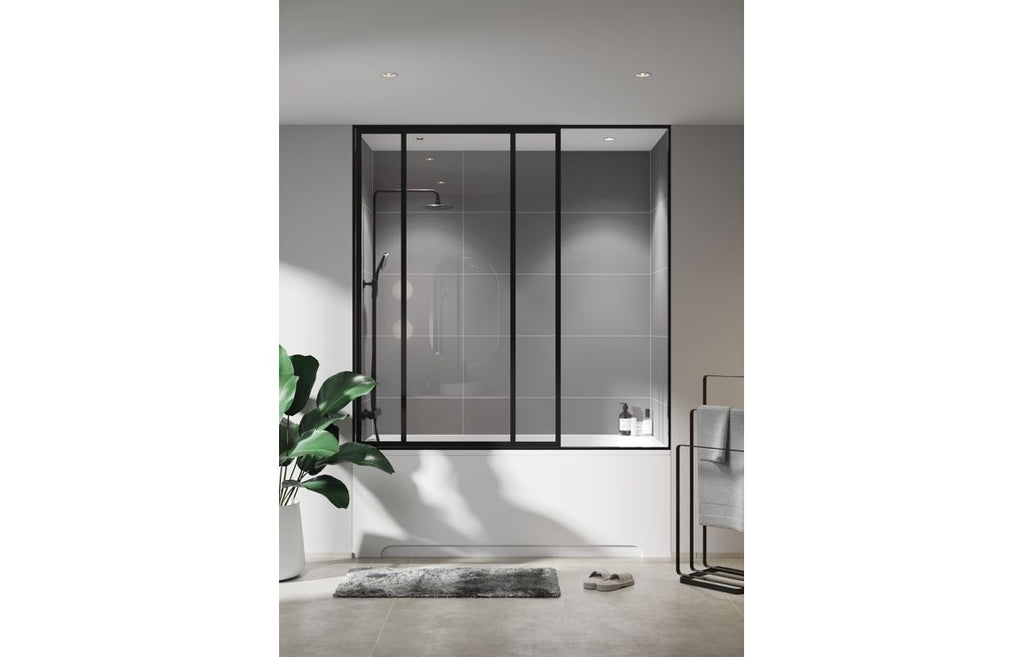 Aberdeen Grey Contemporary Tile Effect Wall Panel - 2400 x 600 mm