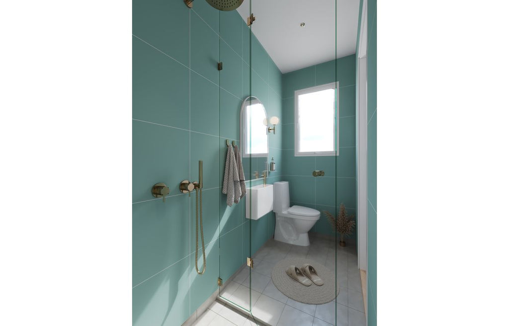 Aqua Mint Contemporary Tile Effect Wall Panel - 2400 x 600 mm