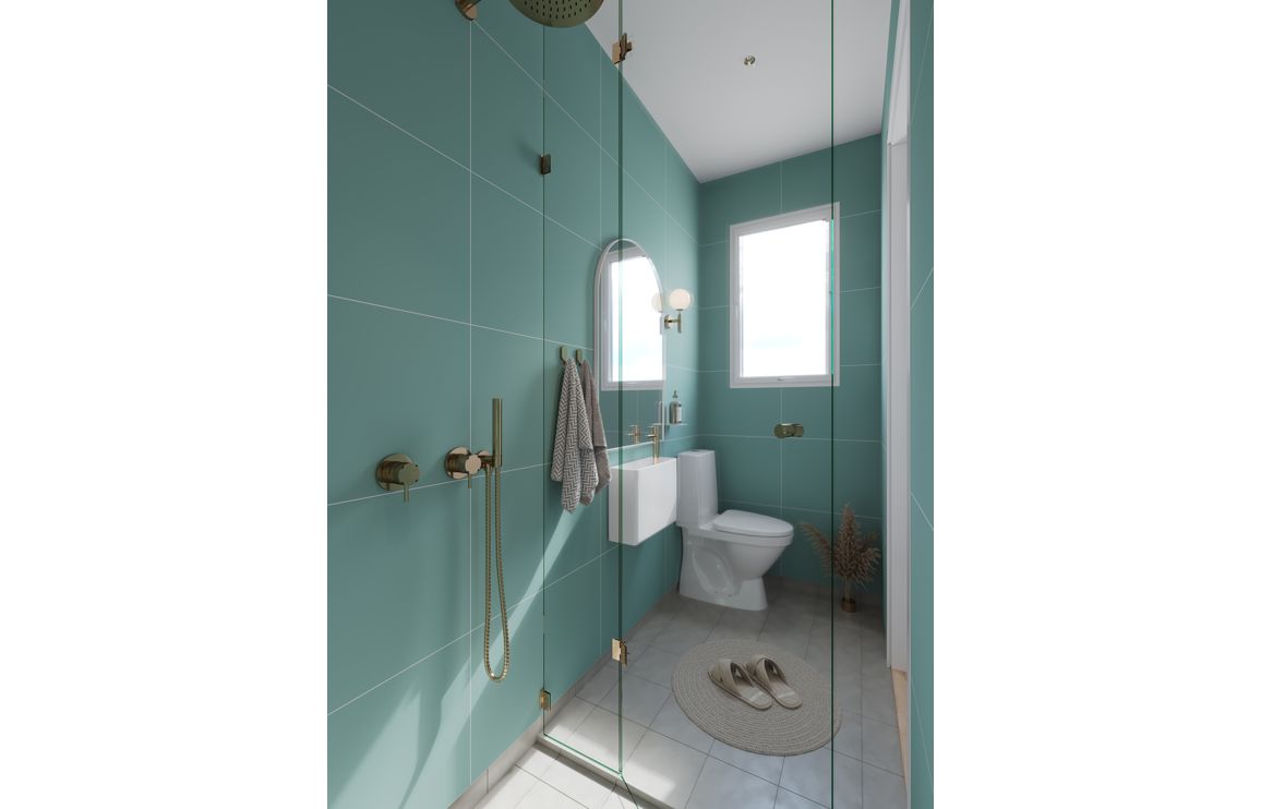 Aqua Mint Contemporary Tile Effect Wall Panel - 2400 x 600 mm